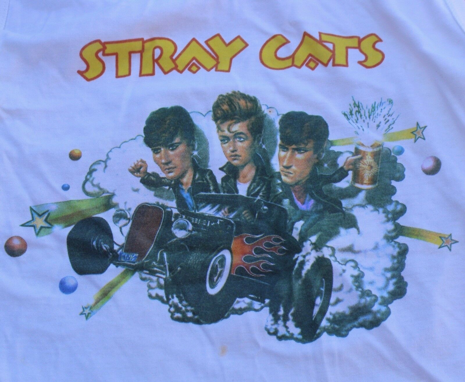 New STRAY CATS Band Short Sleeve White Men S-234XL T-Shirt gallery