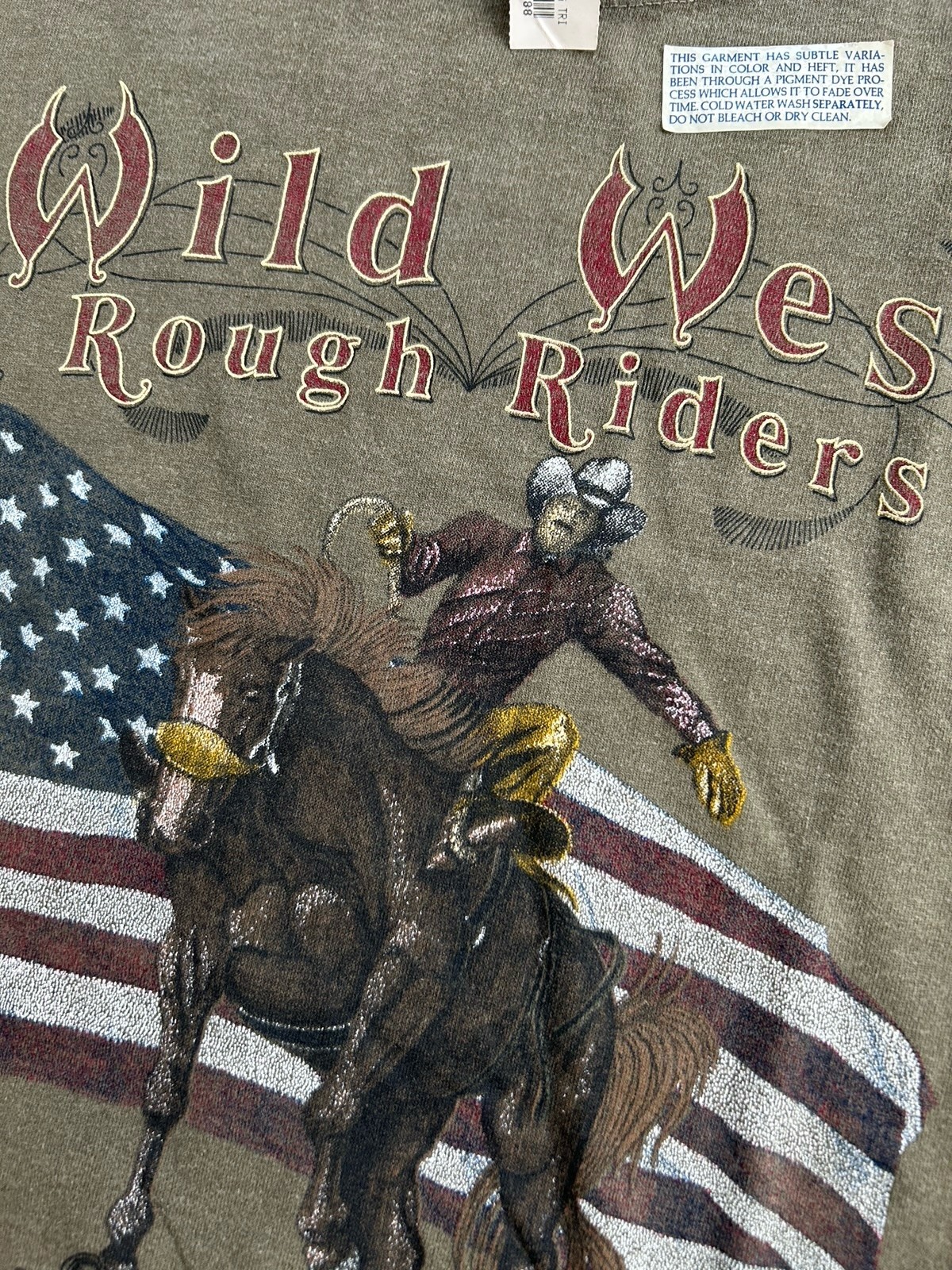 NEW Vintage 90s Galt Sand Wild West Rough Riders T Shirt Cowboy Western XL USA gallery