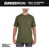 Milwaukee Men’s Medium Green GRIDIRON Cotton/Polyester Short-Sleeve T-Shirt
