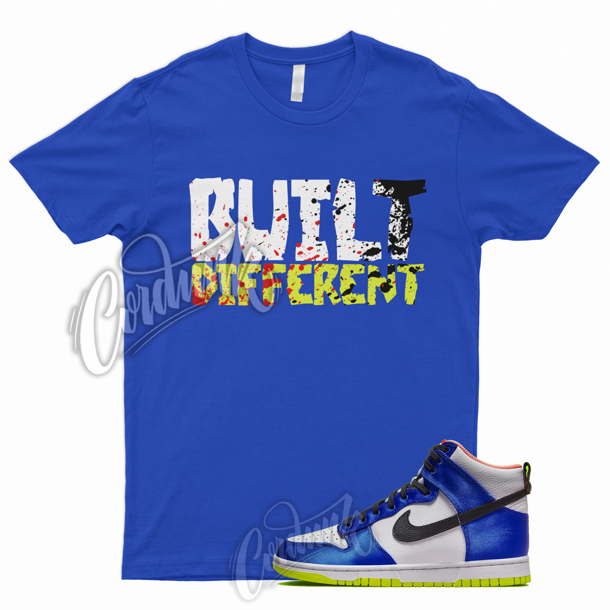 BUILT T Shirt for Dunk High Blue Satin Racer Atomic Green Royal Griffey 1 5