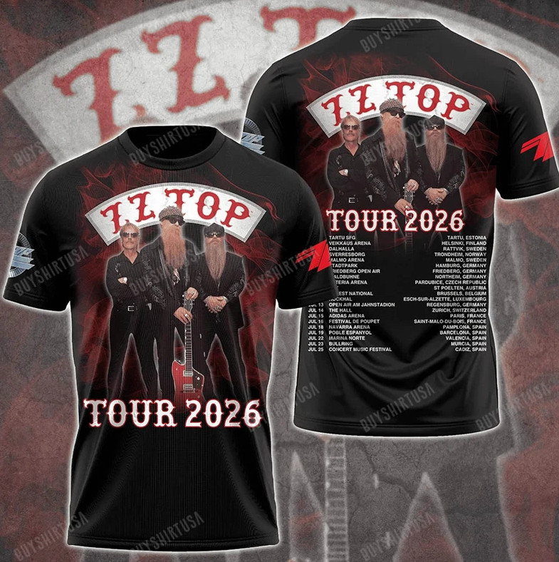 ZZ Top band Tour 3D T-shirt short sleeve All sizes BT1012 gallery