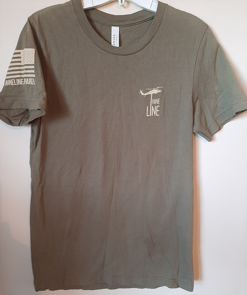 Nine Line Apparel Valhalla Graphic T-Shirt Youth XL (18-20) Army OD Green–EUC!