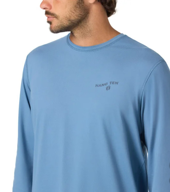 New Hang Ten Men’s Long Sleeve Sun Tee Shirt UPF 50+ Quick Dry Stretch NWT gallery