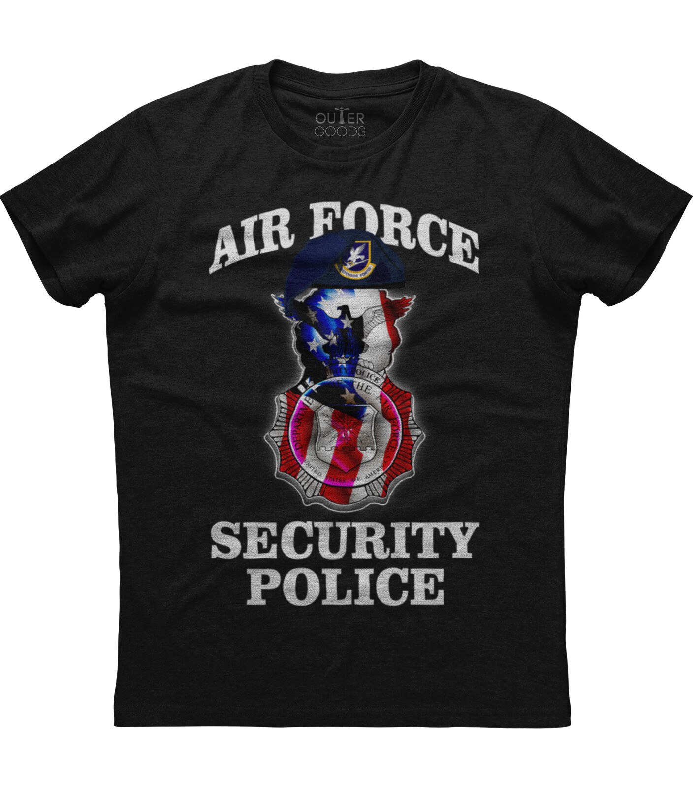 Air Force Security Police Patriotic Mens Short Sleeve New Cotton Black T-shirt gallery