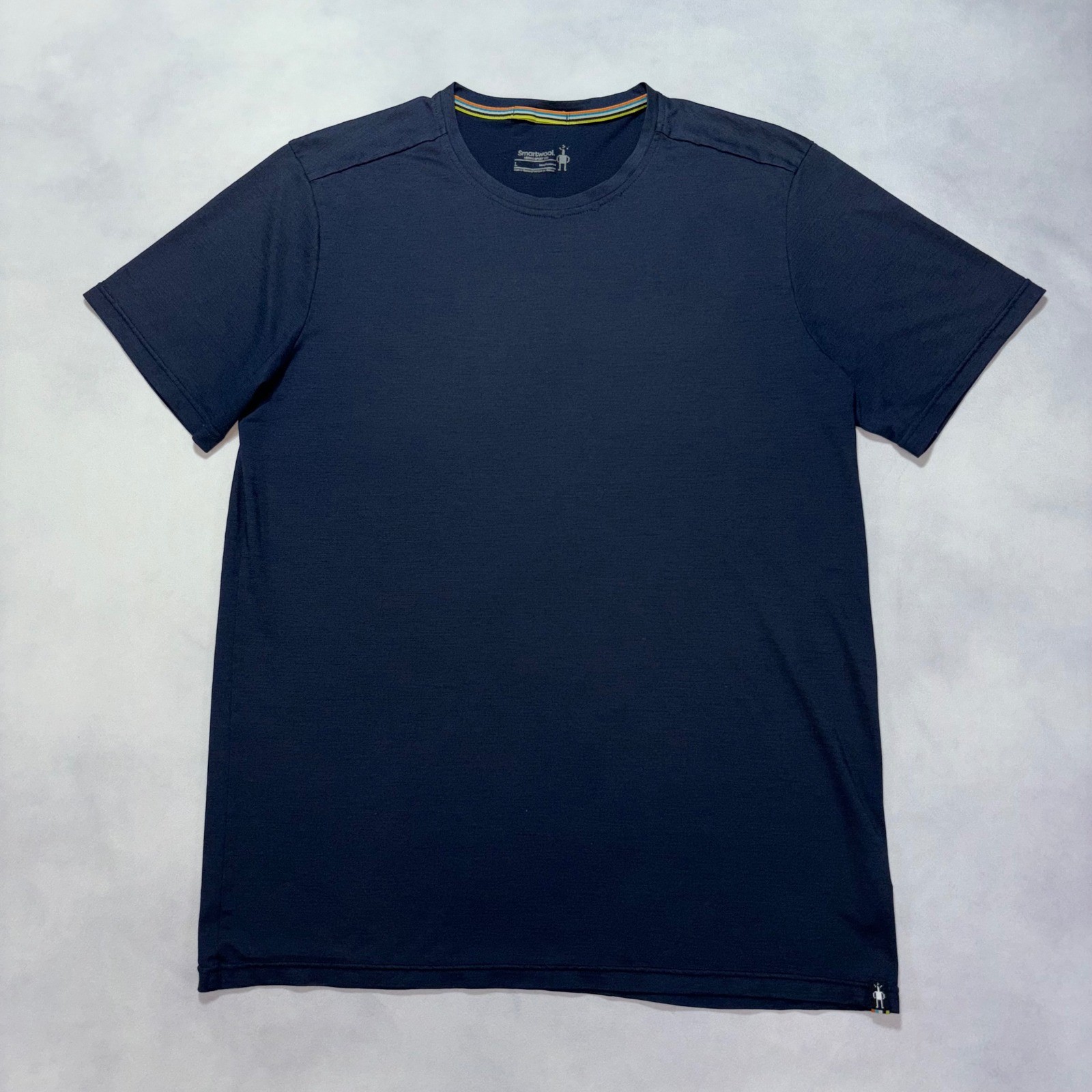Smartwool T-Shirt Men’s Large Merino Sport 150 Navy Blue Wool Blend Base Layer