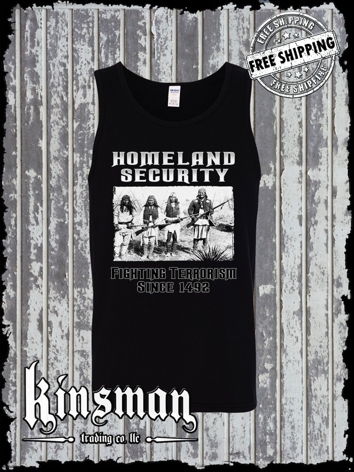Fighting Terrorism Since 1492 Tank Top T-Shirt Native American Indian Homeland