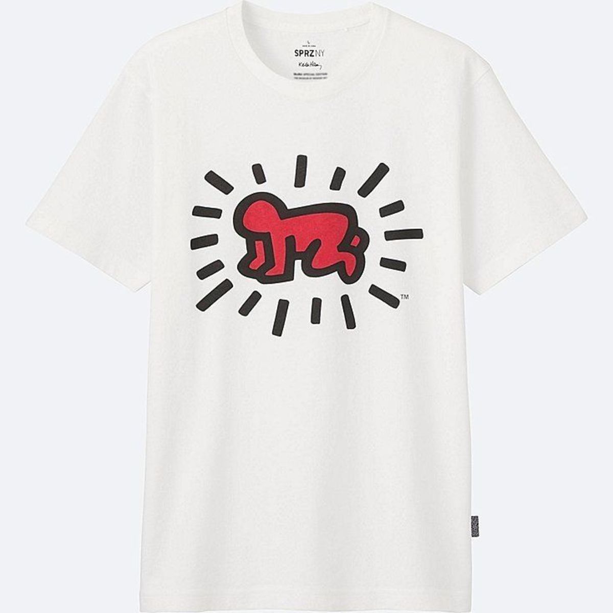 KEITH HARING x UNIQLO 'Radiant Baby' SPRZ NY Art T-Shirt S Red/Black on Wht NWT! gallery