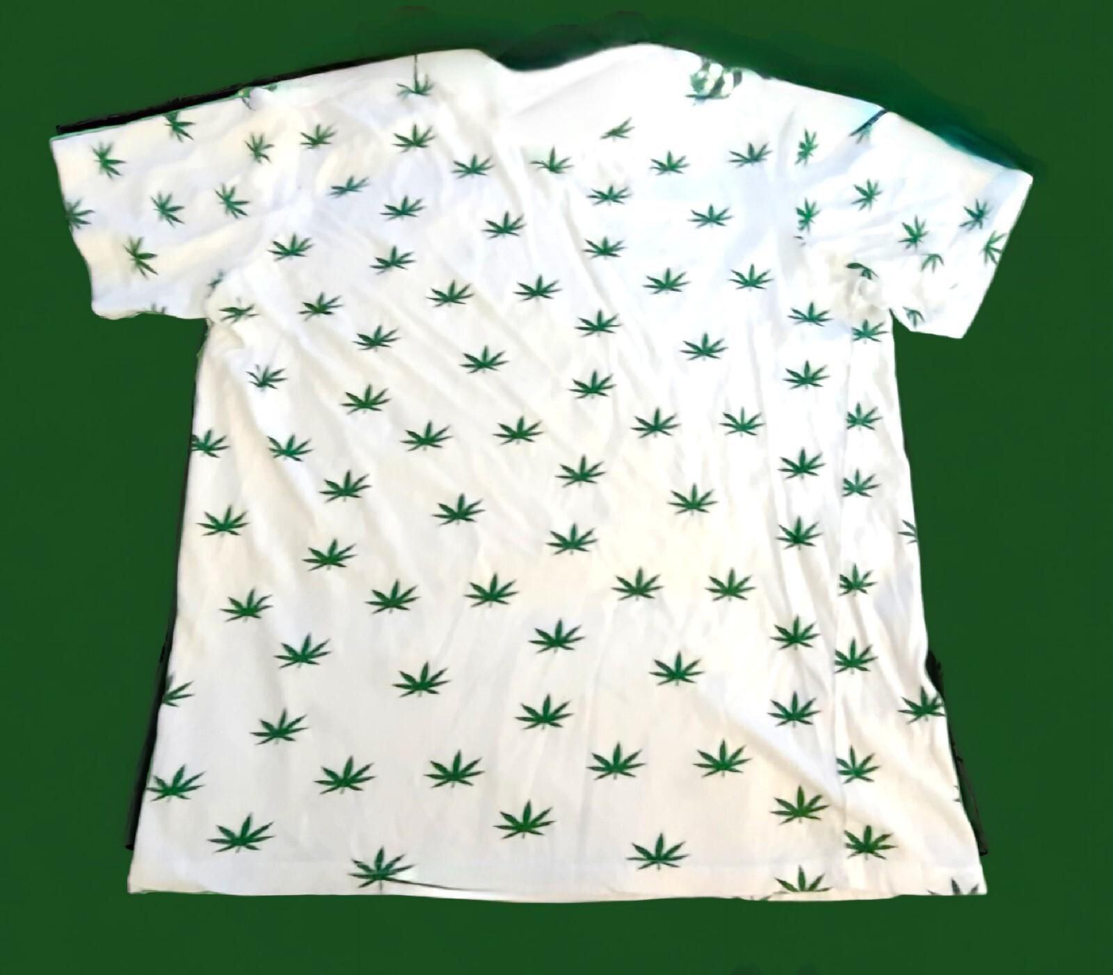 Men's Medium White Marijuana Hemp Leaf Pattern by EIGHTY EIGHT BRAND gallery