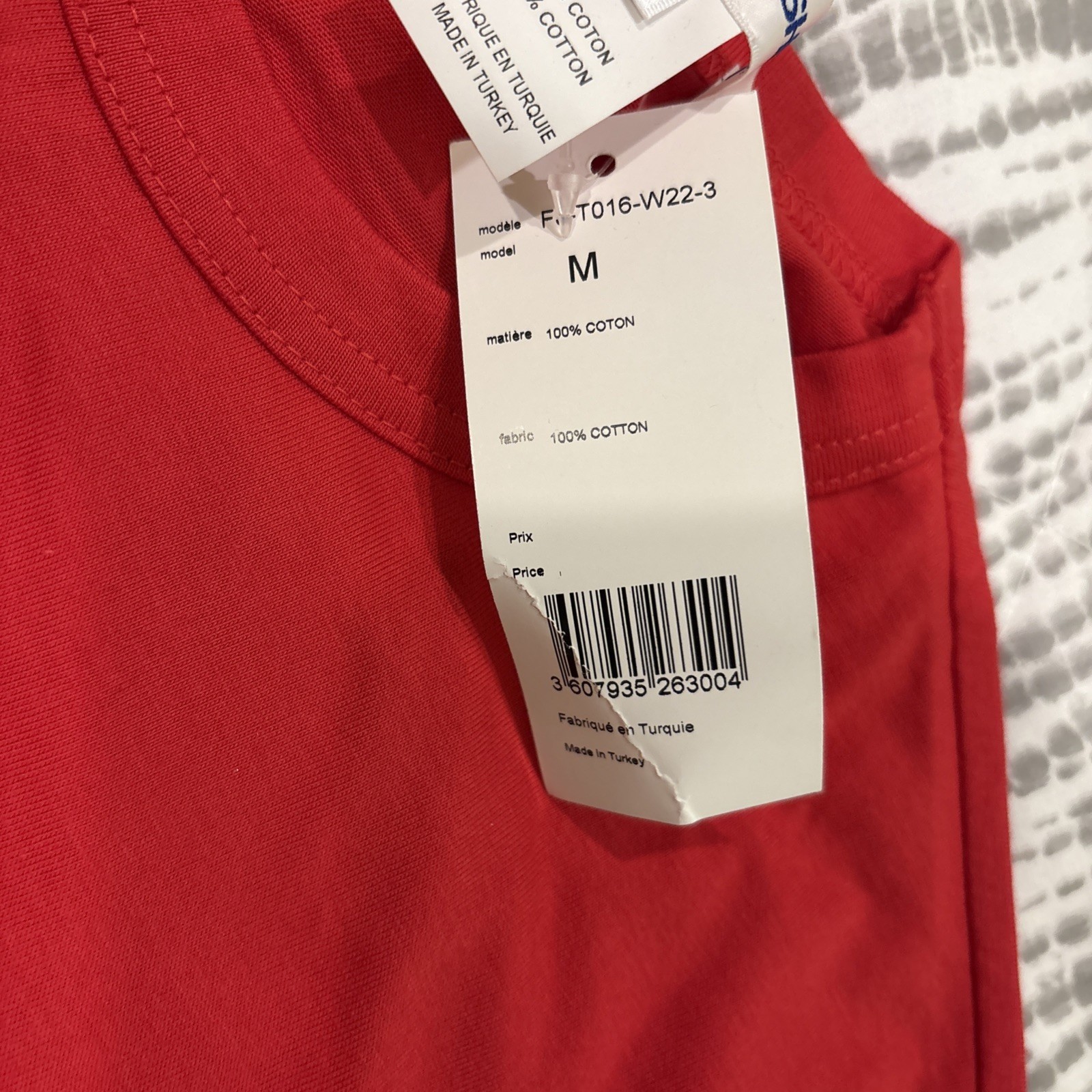 Comme des Garçons SHIRT Red T-Shirt Size M 100% Cotton Made in Turkey New w/ Tag gallery