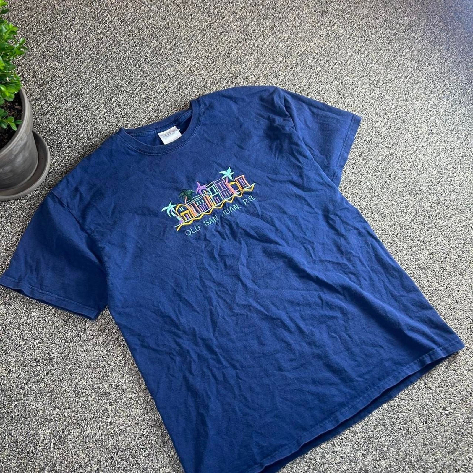 Unbranded Men's Blue and Navy T-shirt gallery