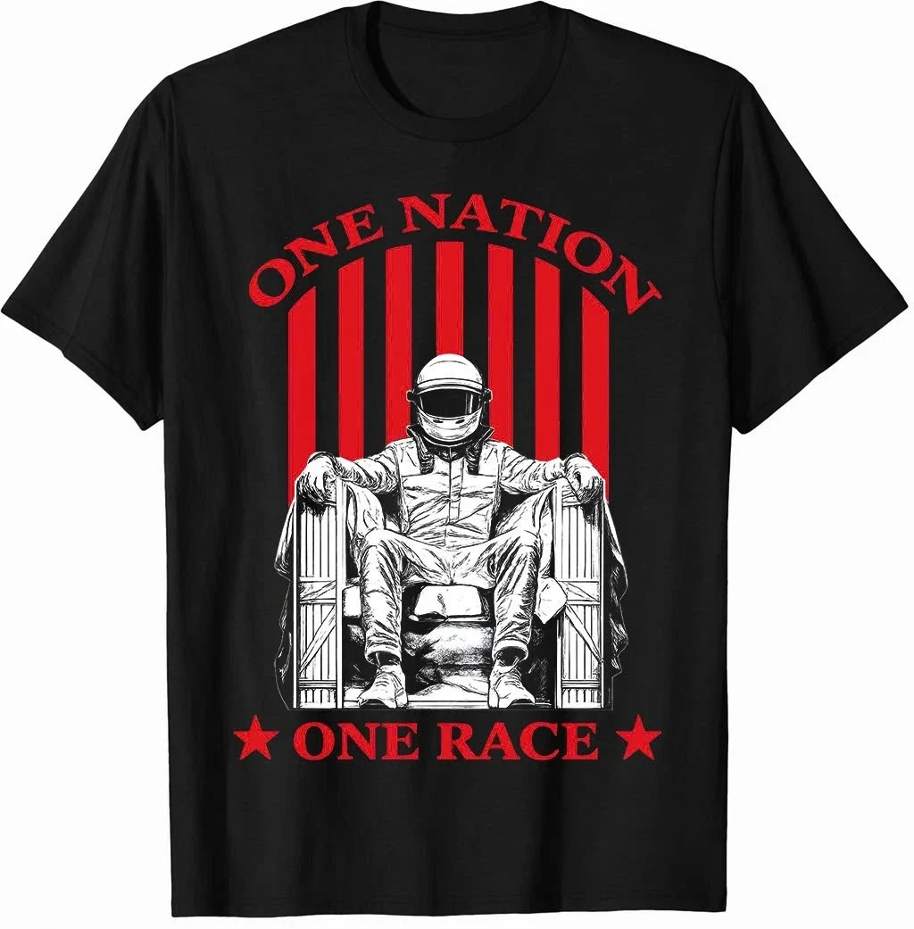 One Nation One Race T-Shirt Racing Helmet Graphic Tee gallery