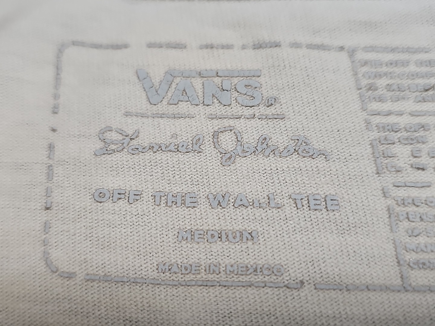 Vans x Daniel Johnston Hi How Are You Outsider Music Art Beige Shirt SZ Medium gallery
