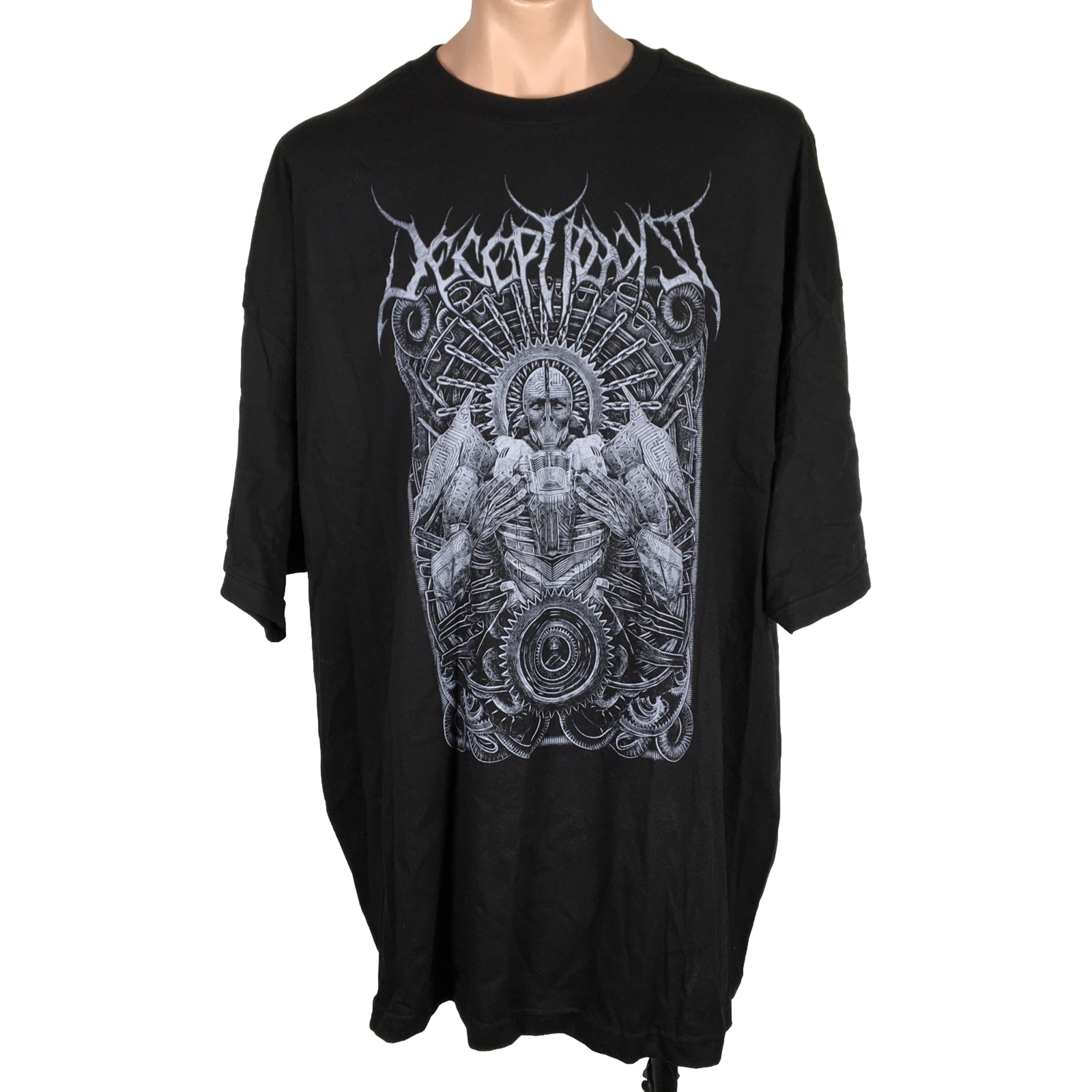 NWOT Deceptionist Heavy Metal Band Music Tour Black Gray S/S T-Shirt Sz 4XL