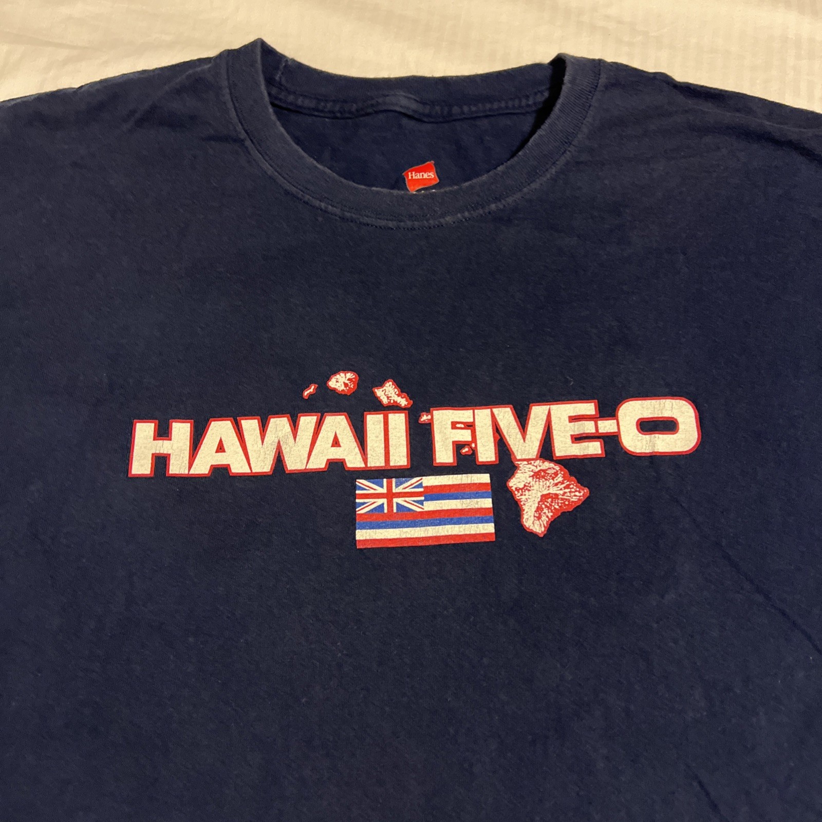 Hawaii Five-O Shirt Large Blue Island Investigators Unit TV Show gallery