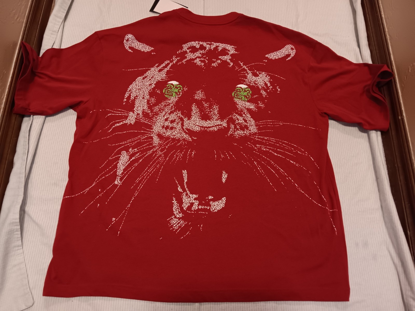 NWT Nike Air Jordan Men's Oversized 23 Black Cat Shirt Red Size Large gallery
