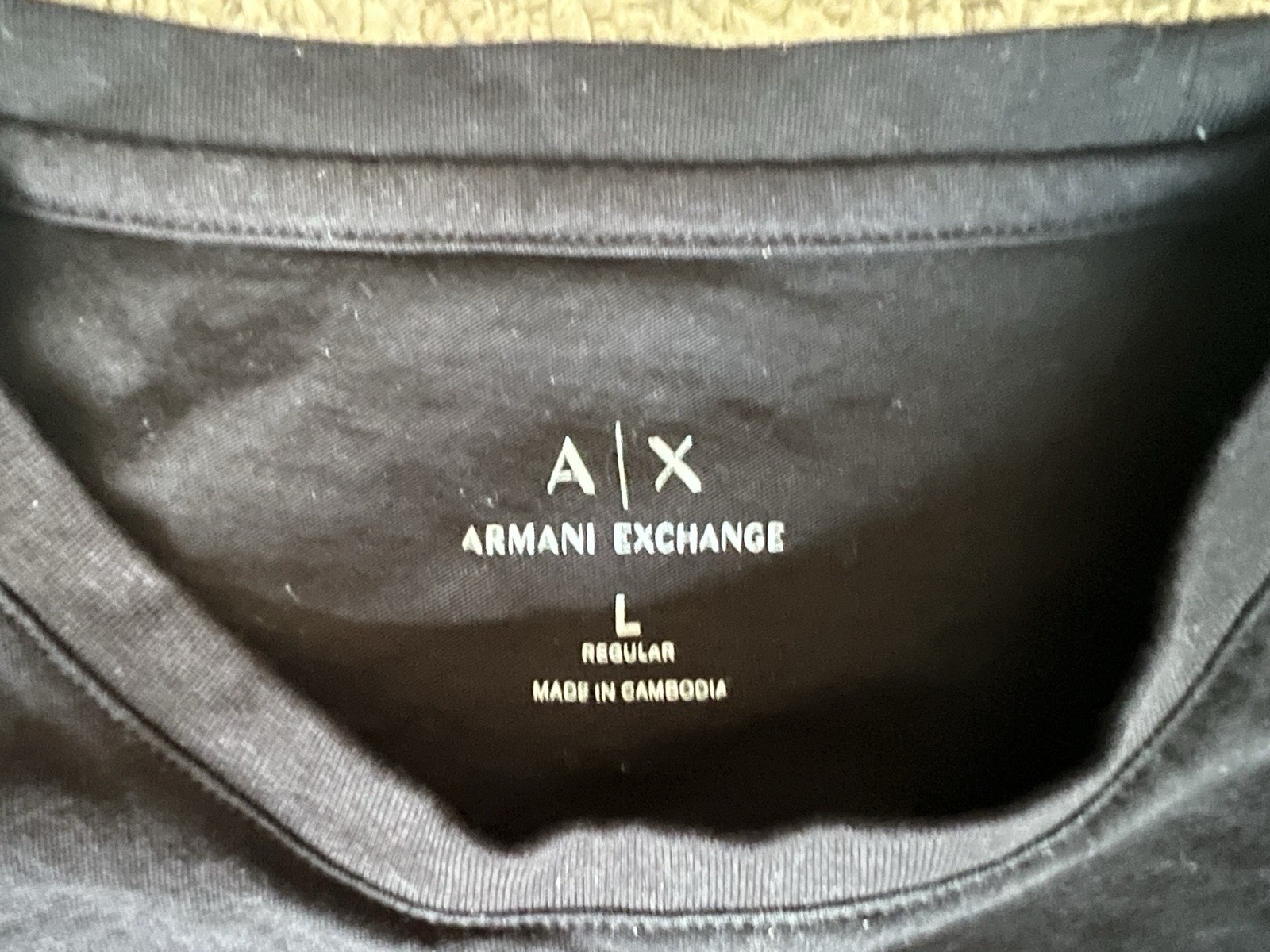 Armani Exchange Crewneck T Shirt Multi Color Foil Logo Size Large gallery