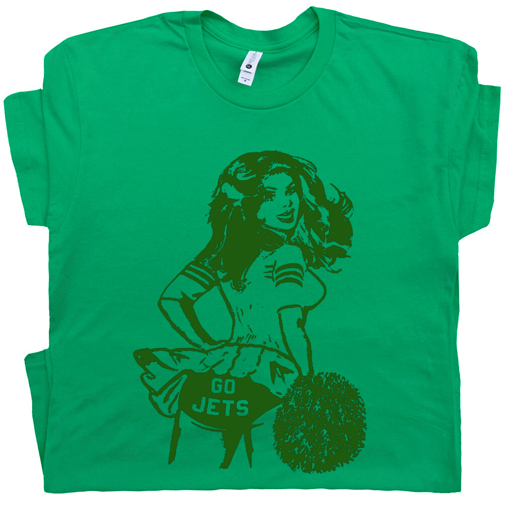 Go Jets T Shirt Vintage Jets Shirt Football Cheerleader Retro Throwback Tee gallery