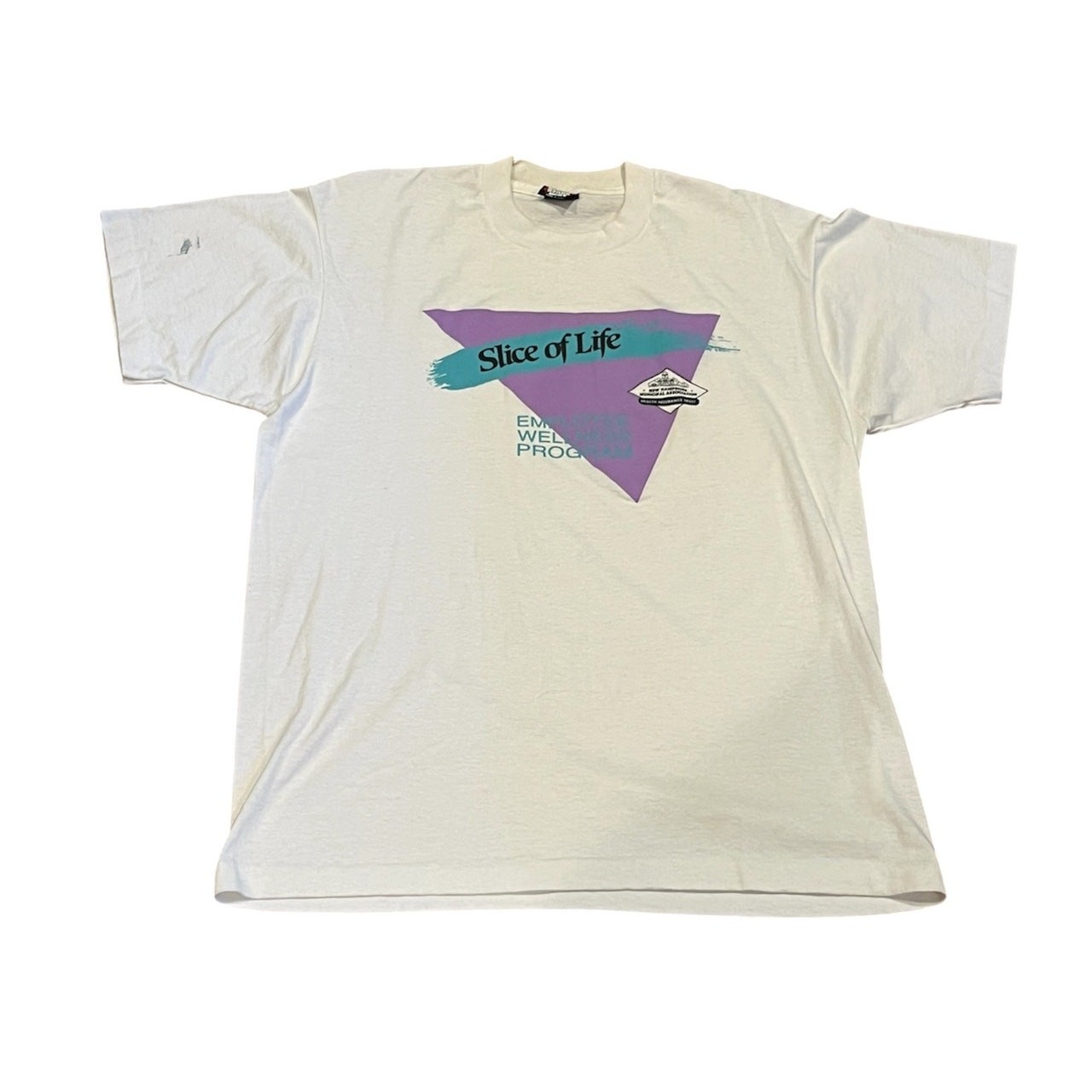 Vintage 90s Slice Of Life T Shirt Mens XL USA Made Geometric Retro Novelty Tee