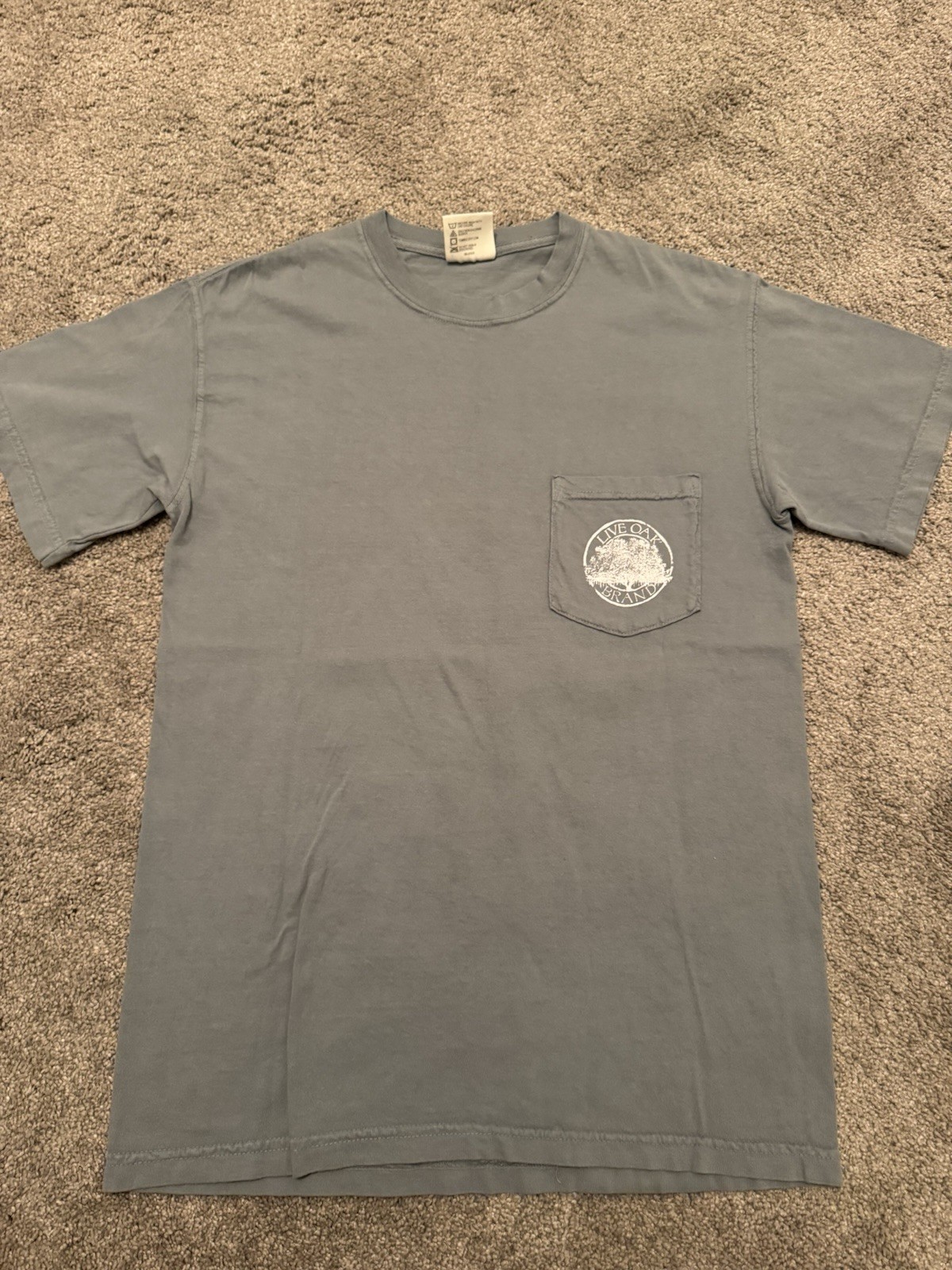 Live Oak Brand Comfort Colors T-Shirt Size Small Tied to The South NEW Gray gallery