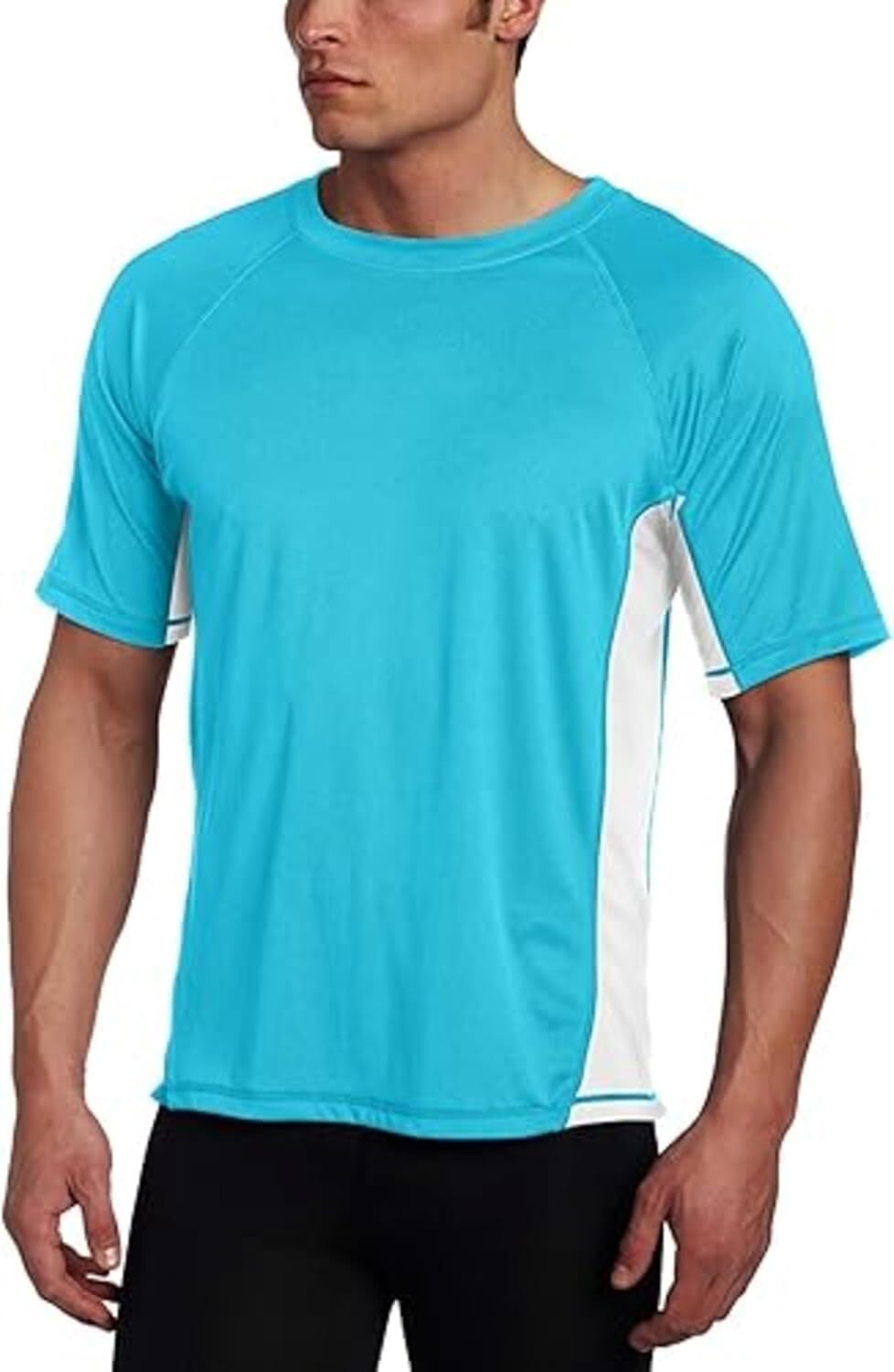 Men's UPF 50 Short Sleeve Swim Rash Guard Sun Protection Shirt Quick Dry gallery