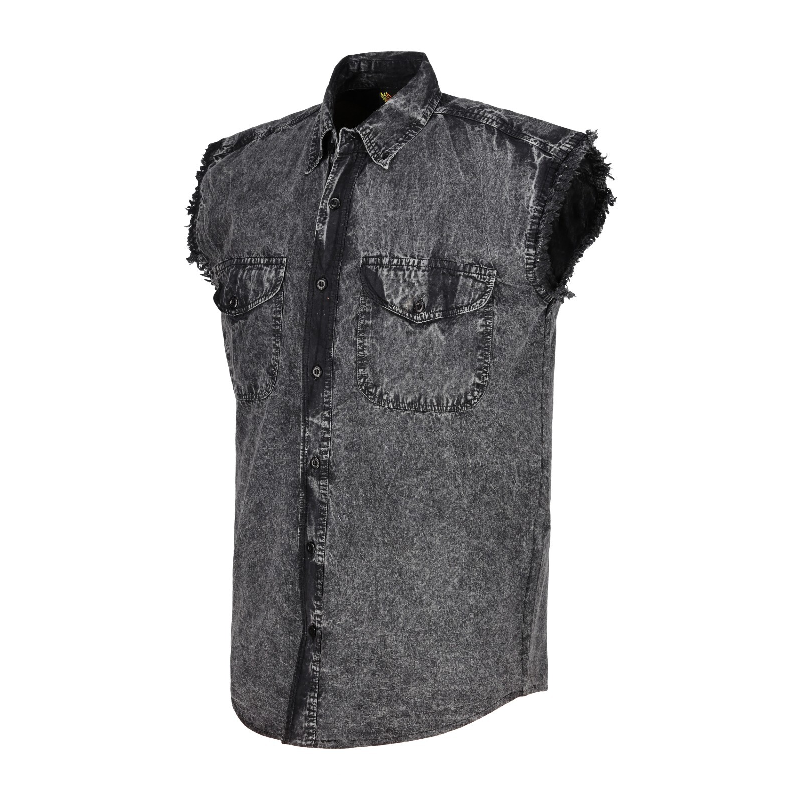 BUTTON-DOWN SLEEVELESS DENIM SHIRTS FOR MEN - 100% COTTON gallery