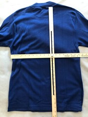417 Van Heusen Shirt Men’s Medium 100% Cotton Royal Blue Long Sleeve Knit Mock