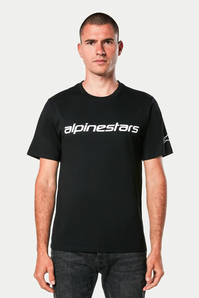 Alpinestars ASTARS Linear Wordmark 2.0 CSF Tee T-Shirt Black/White - M gallery