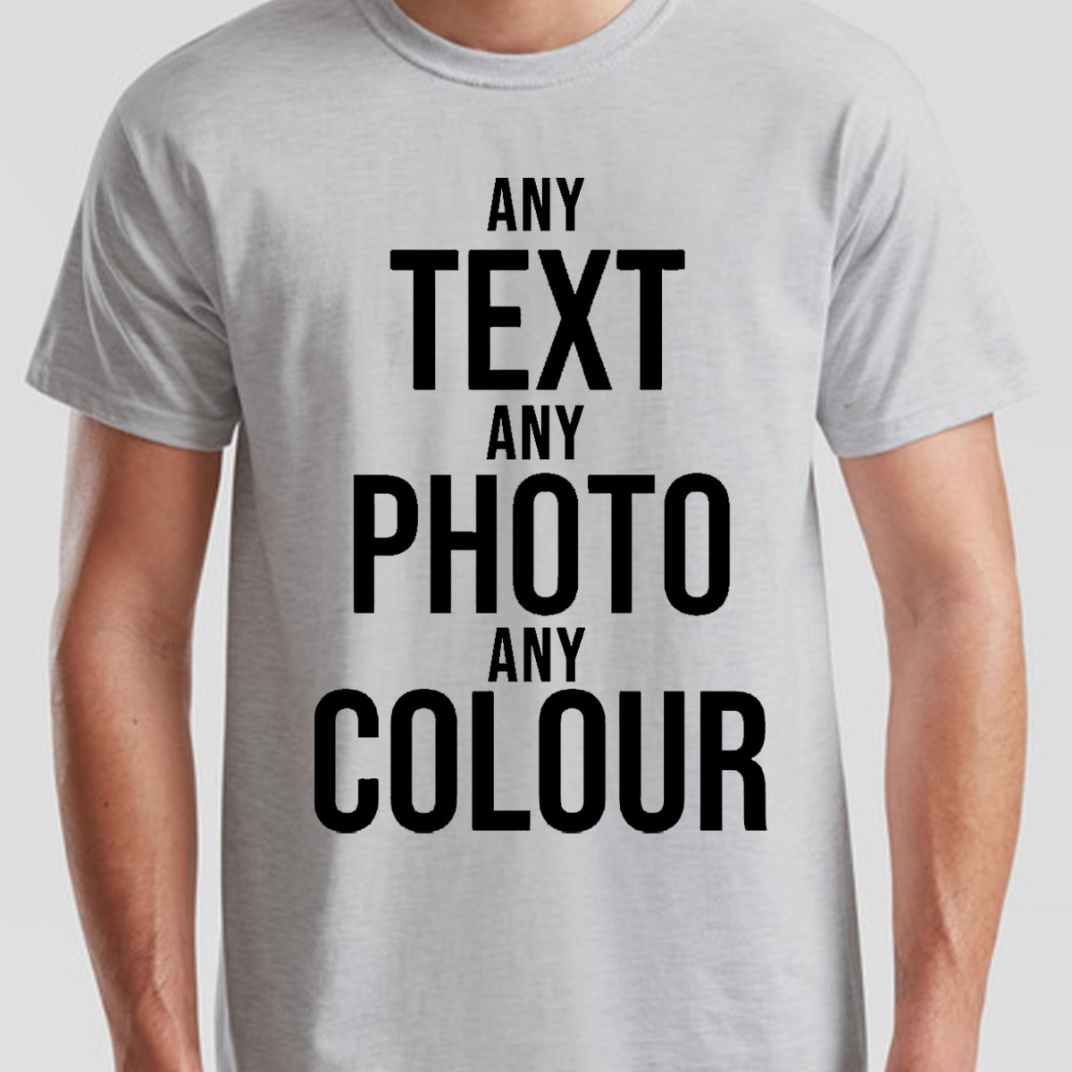 Personalised Print Unisex T Shirts Customise Photo Or Text Any Colour Tee gallery