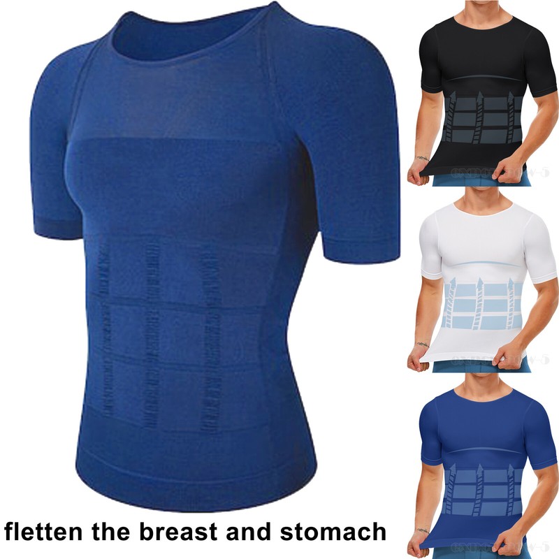 Fajas Para Hombres Faja Reductora De Hombre Men Tee Shaper Tummy Control T shirt