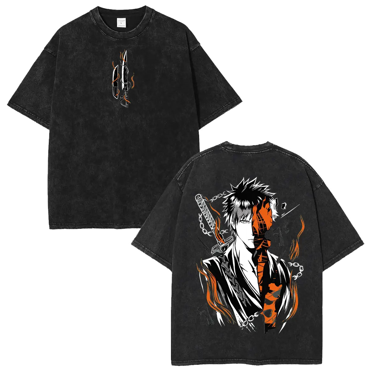 Bleach Anime Ichigo Kurosaki Getsuga Tensho Graphic Comfort Colors T-Shirt gallery