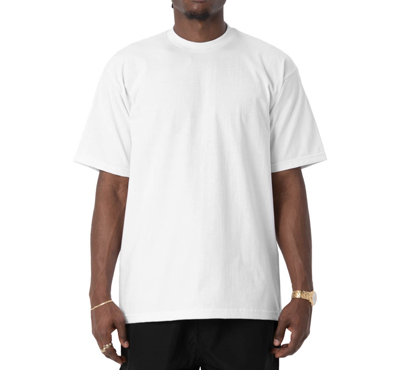 Pro Club Men's Heavyweight Plain Cotton Short Sleeve Crew Neck T-Shirt Big Tall gallery
