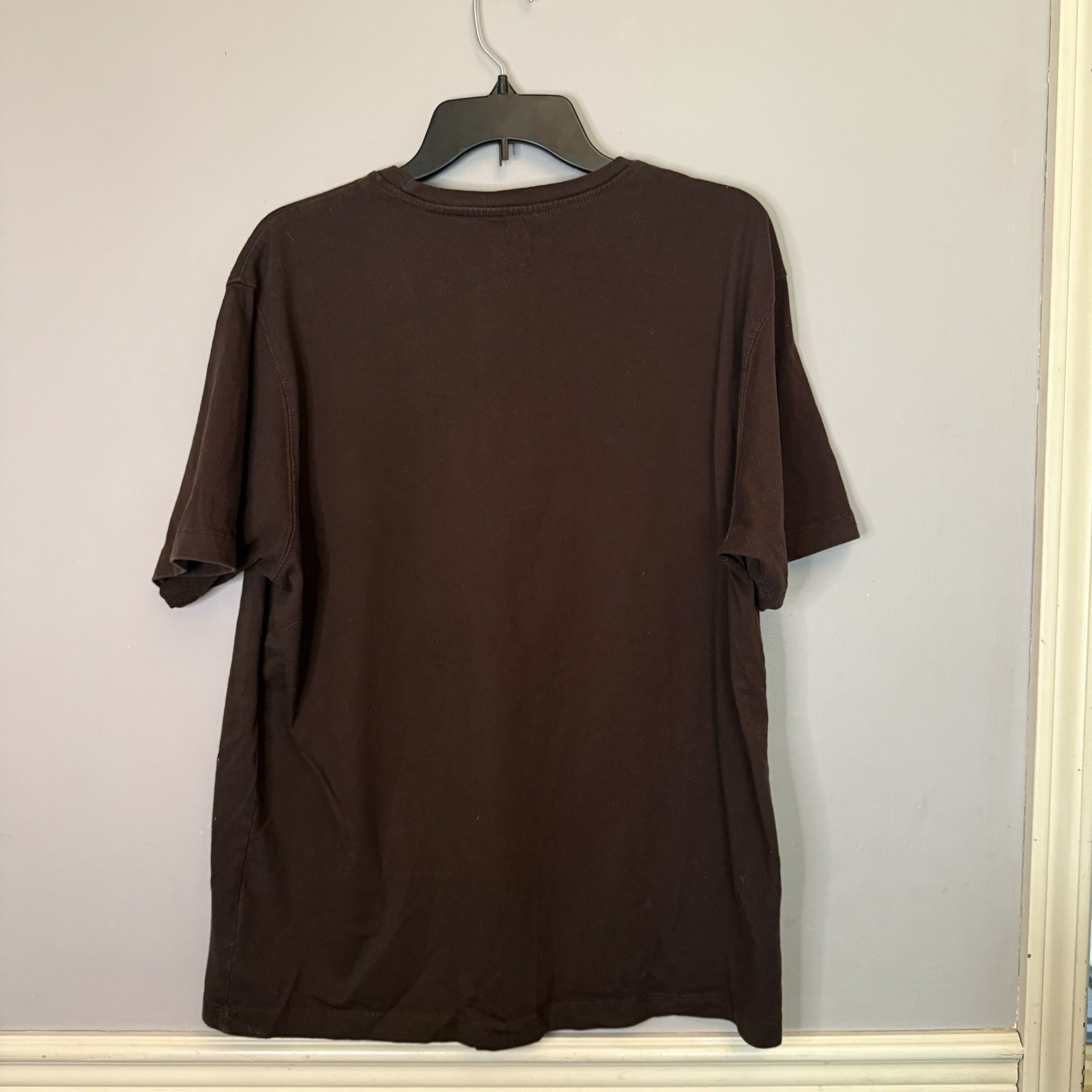 St Johns Bay Shirt Mens Large Short Sleeve Pullover Cotton Brown Casual gallery