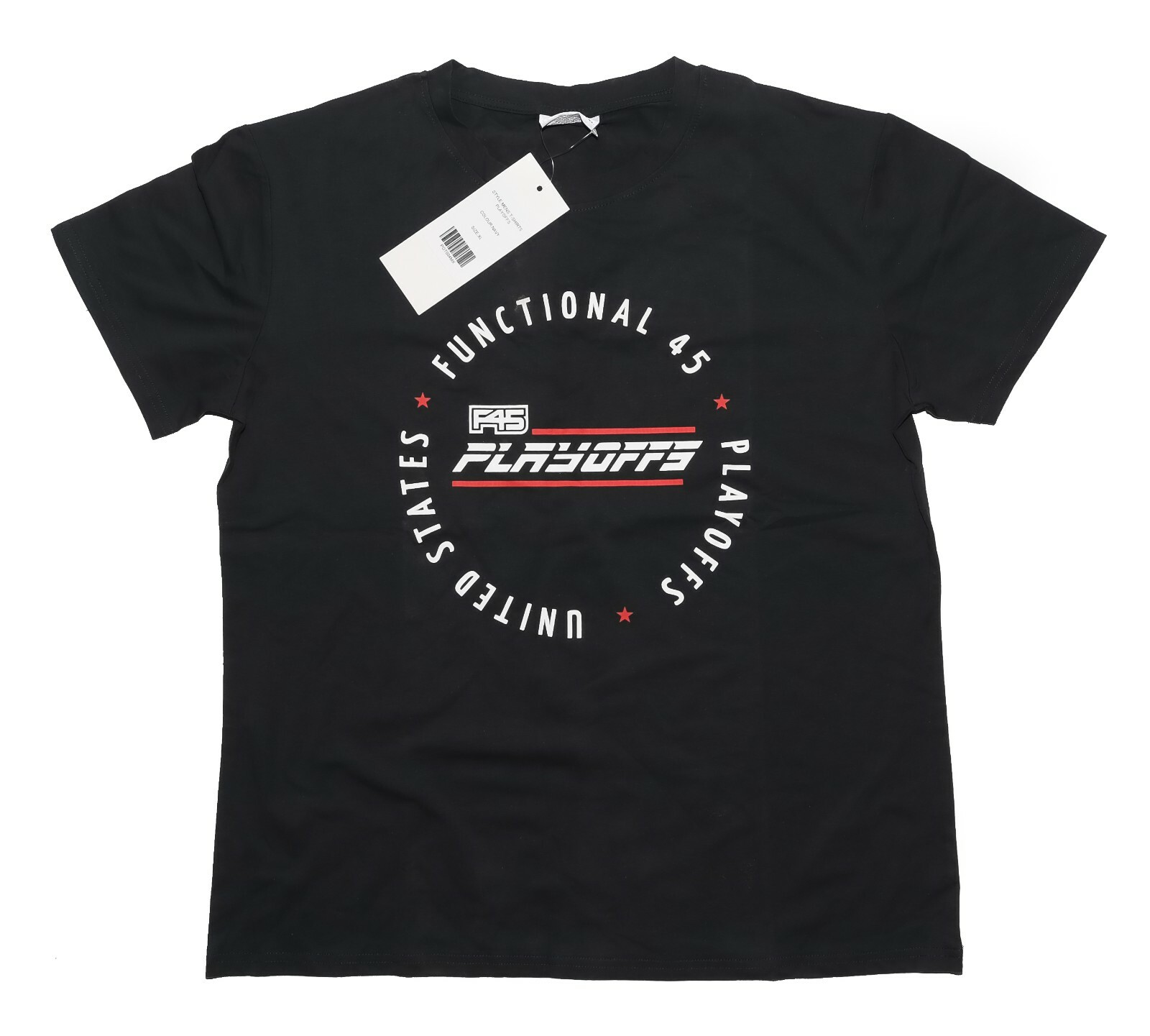 Functional Forty Five Men’s XL Navy PLAYOFFS 95%/5% Cotton/Elastane Stretch Tee