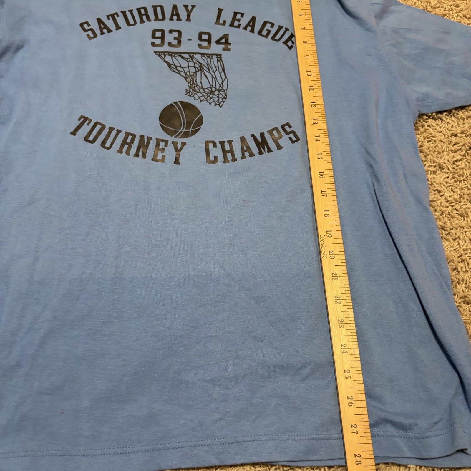 Vtg Russell Athletic XL Single Stitch Shirt USA Made 1993-94 Saturday Basketball gallery
