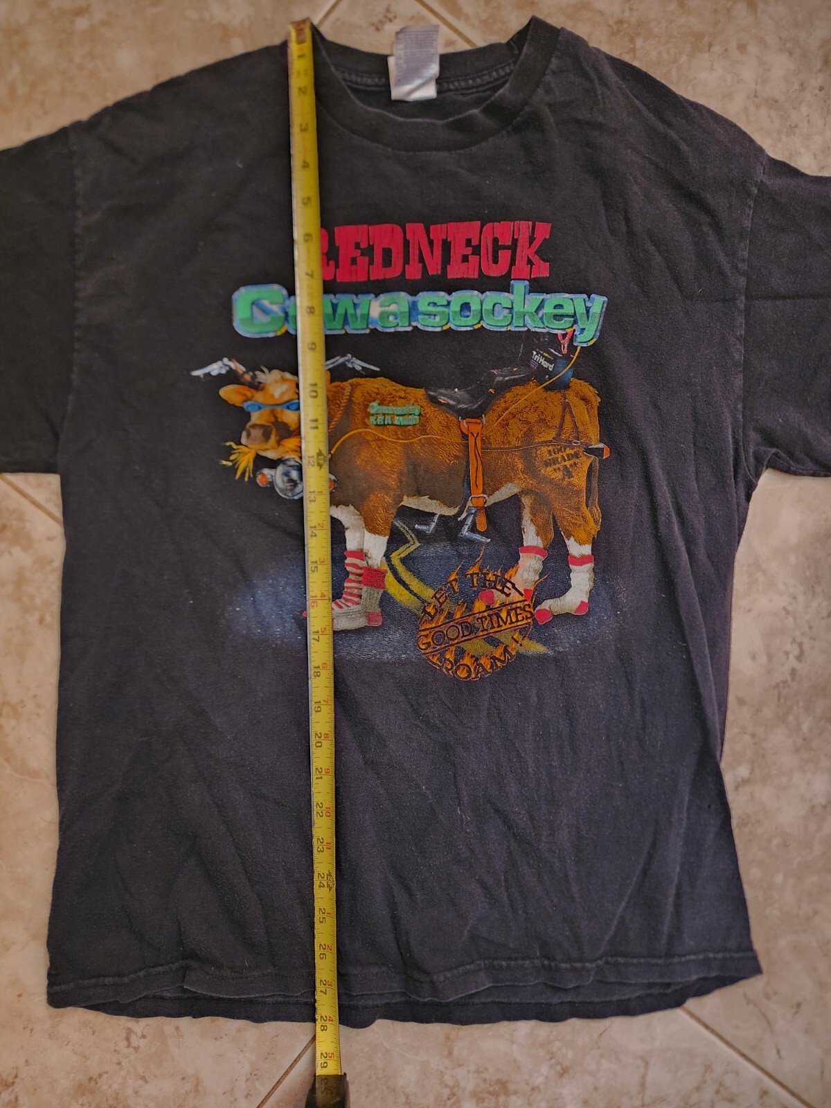 Vintage Redneck Cowasockey Short Sleeve T-Shirt Novelty Funny Humor Size L gallery