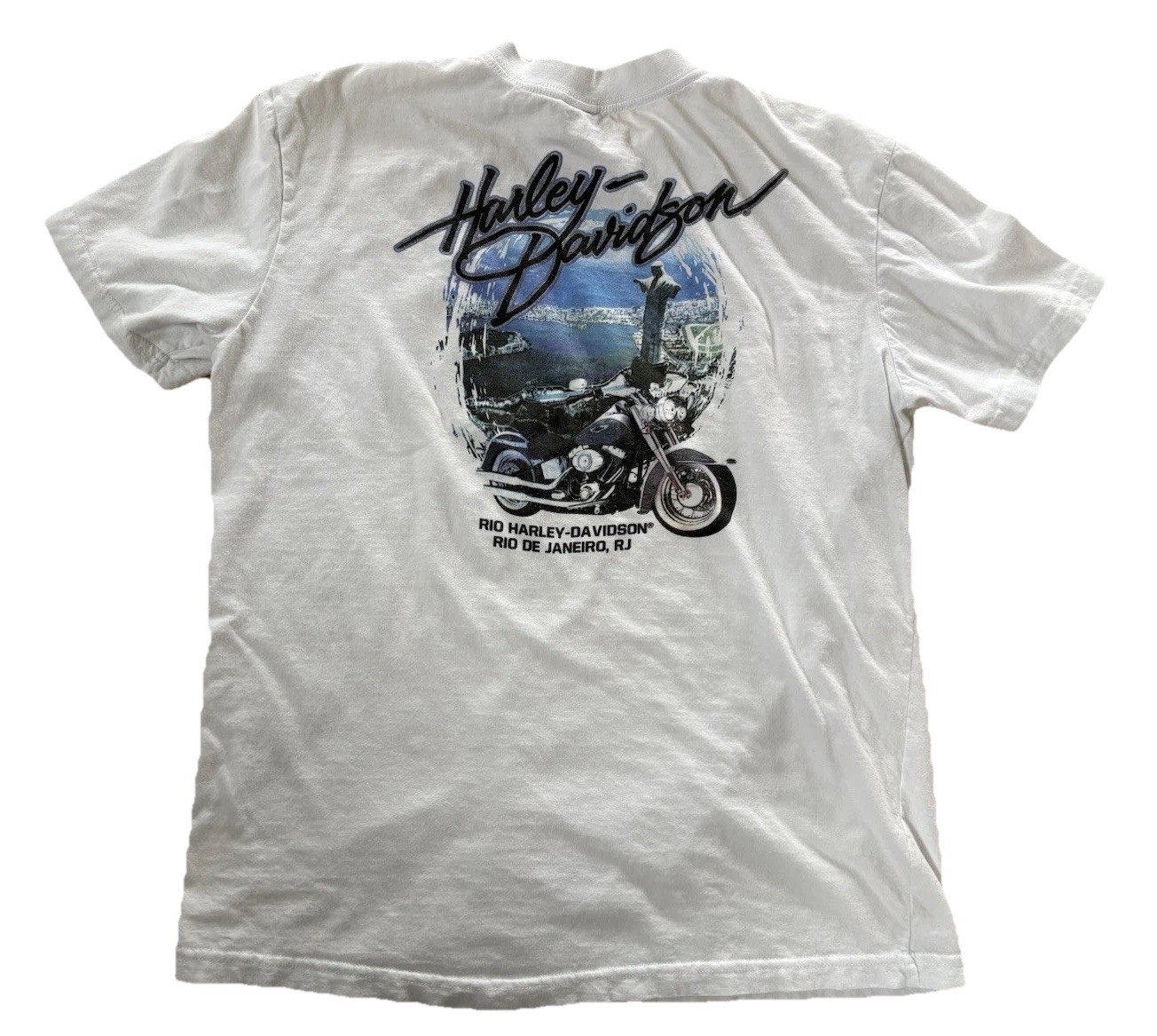 Vintage Harley-Davidson Shirt White Petite Rio de Janeiro Brazil Double Stitch gallery