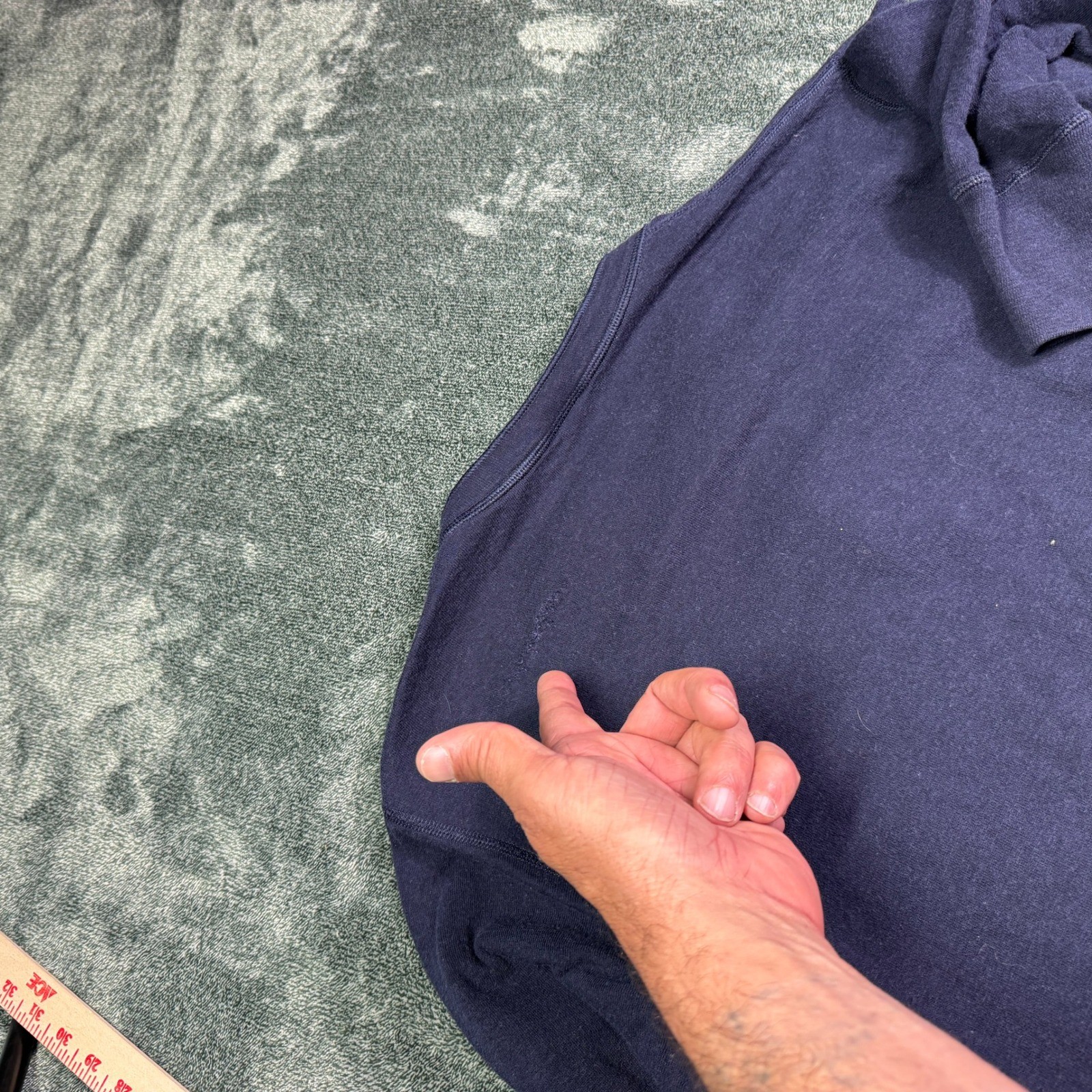 Vintage L.L. Bean River Driver Shirt Mens Medium Made in USA Navy Wool Henley gallery