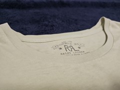 RRL Double RL Light Lime Minimalist Short Sleeve Basic Tshirt SZ Large *FLAWS*