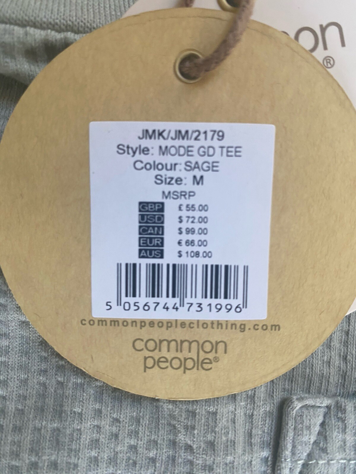 Common People men’s Medium T-shirt short sleeve seersucker gallery