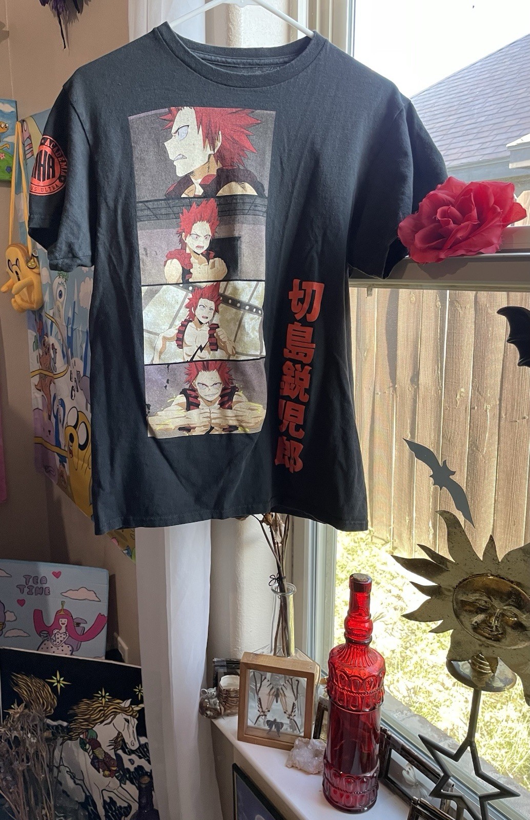 Unisex My hero academia Kirishima red riot panel graphic anime Short Sleeve tee gallery