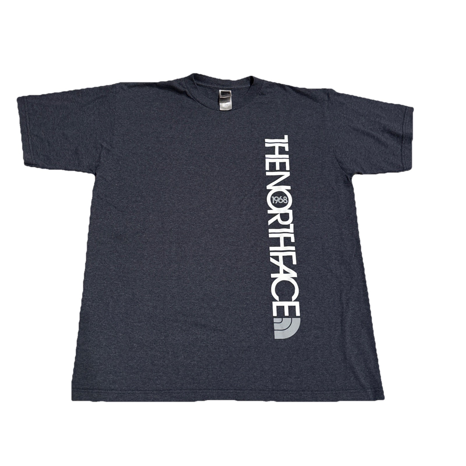 The North Face Text Logo Established 1968 T Shirt Gray Sz Large Gorpcore EUC