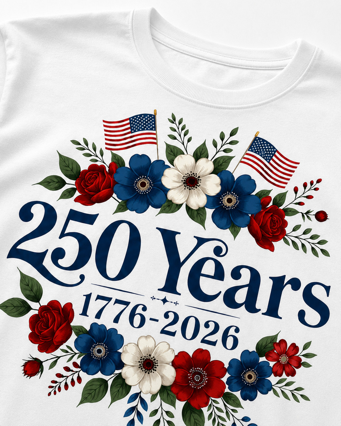 Comfort Colors Boho Floral American Flag Shirt 250th Anniversary 4thOf July Gift gallery