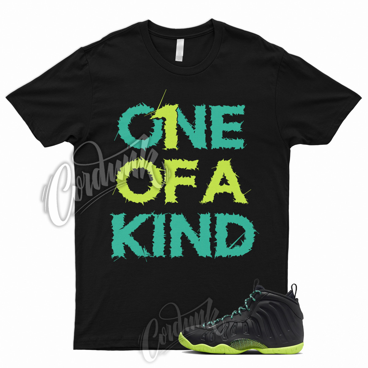 1OAK T Shirt to Match Little Posite One Black Volt Clear Jade Metallic Silver 1