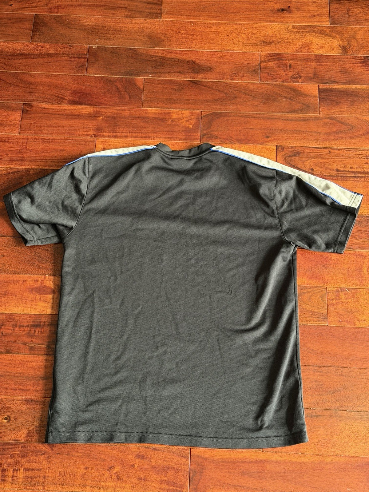VTG Nike Air Shirt XL 247941-010 Mesh Gray Tag Black Blue Stripe 2000s Y2K RARE gallery