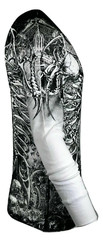 Xtreme Couture by Affliction Men’s Thermal Shirt CATACOMBS Skull Biker White