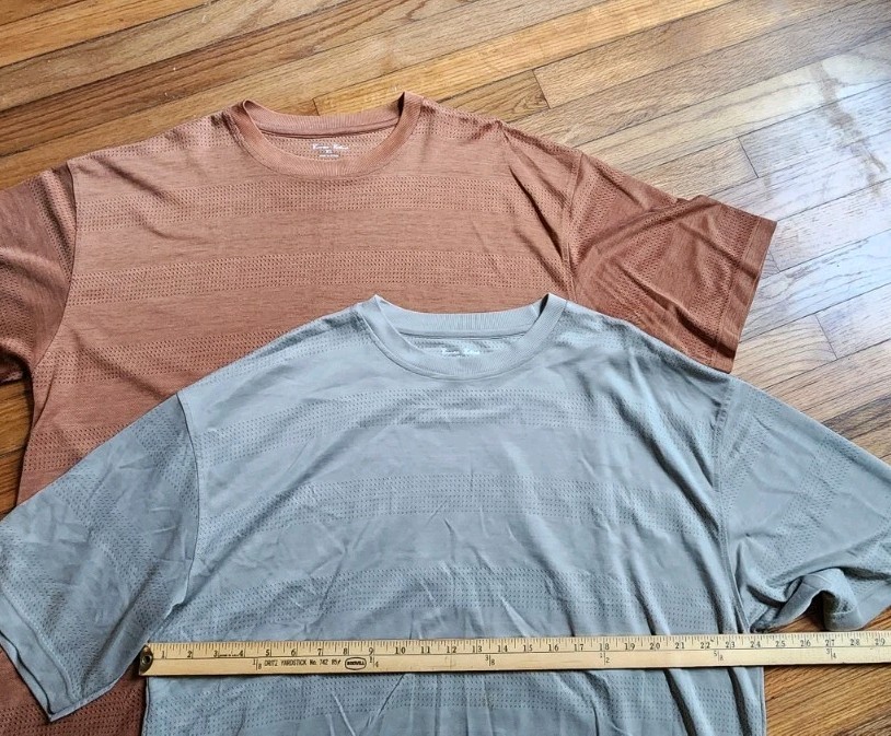 Burma Bibas seven Lot Of 2 men’s Modal rayon blend crewneck Tshirt XL Dot Stripe gallery
