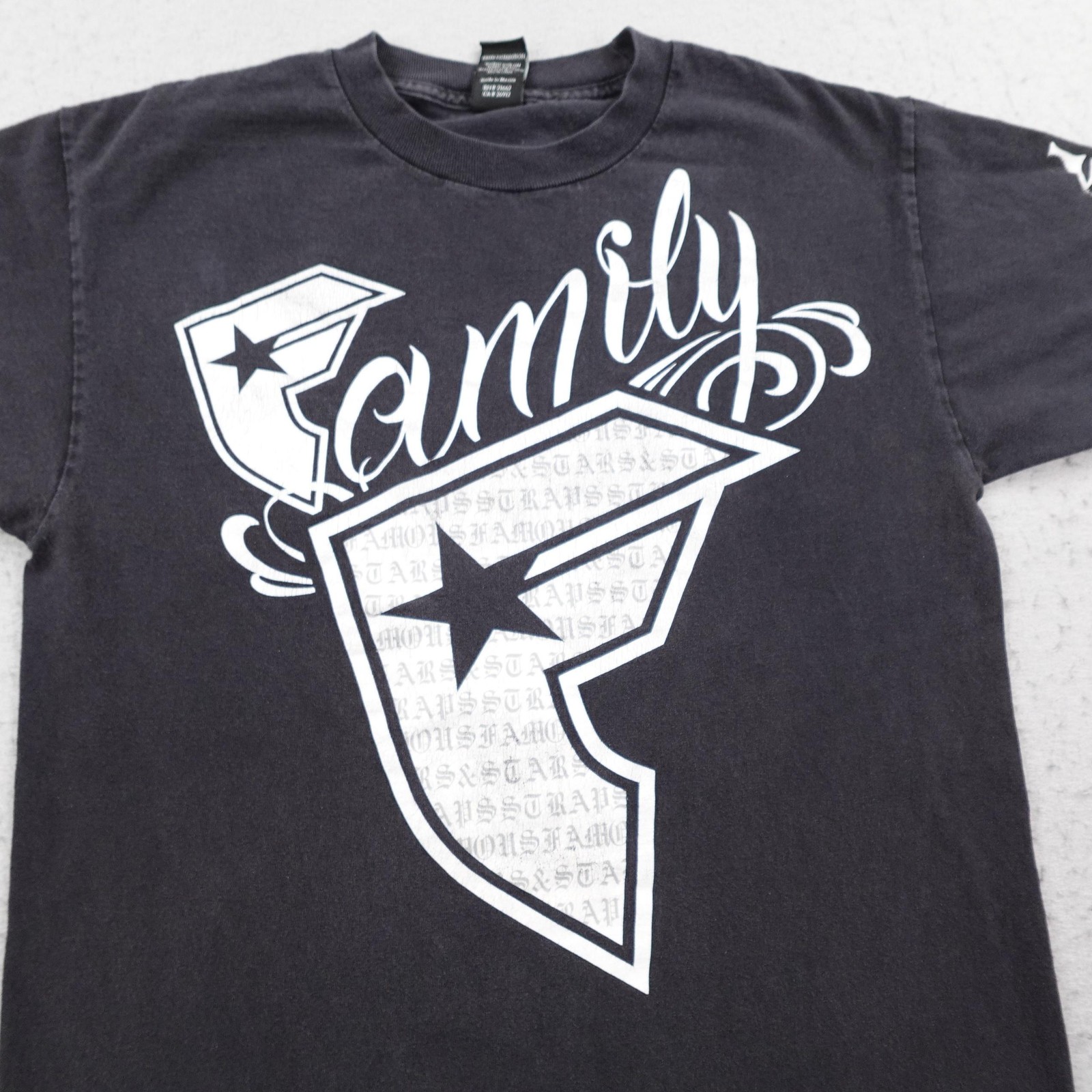 Vintage Famous Stars And Straps Shirt Mens Medium Black Family Travis Barker Y2K gallery