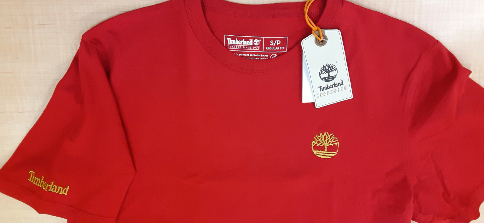 AUTHENTIC TIMBERLAND BOOTS FOR GOOD RED/GOLD T SHIRT TB0A5PWGCA1 gallery