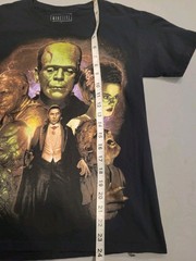 Rock Rebel Universal Monsters Wolfman Frankenstein Dracula Creature XS Shirt