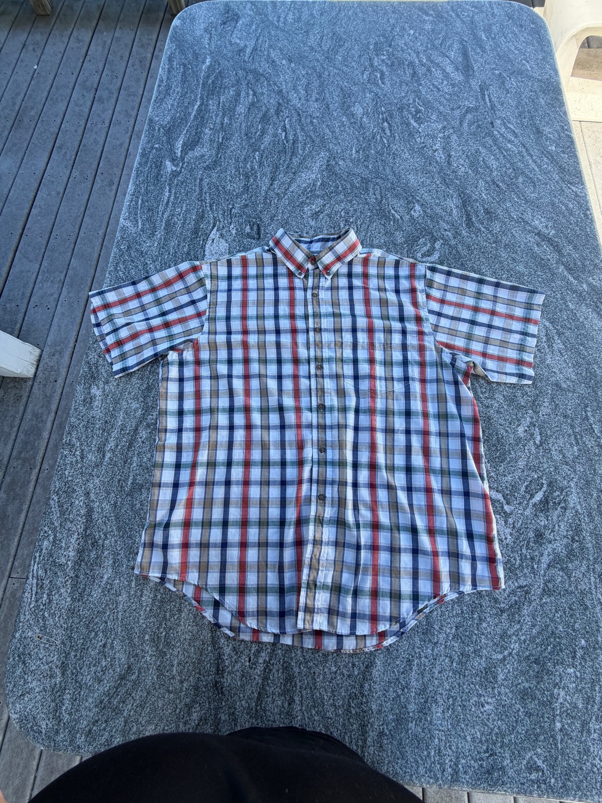Vintage 1990s Yuppie Checkered Unisex Shirt, Multicolor Cotton, Size N/A gallery